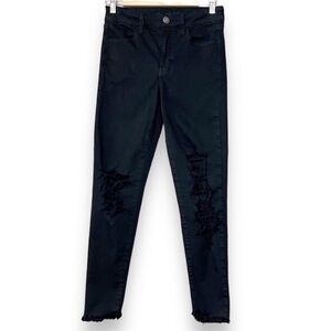 American Eagle High Rise Jegging Crop 4 skinny jeans‎ black distressed ripped